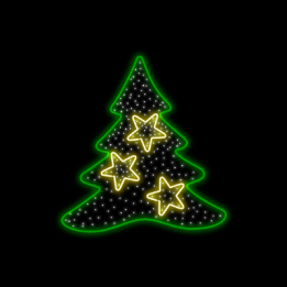 540 | Pinheiro com Trio De estrela H:1,00x1,00m